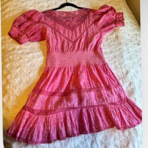 Love Shack Fancy Pink Mini Dress